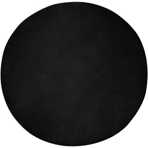 Tappeto in Pelliccia Sintetica di Coniglio Olite Nero Ø 200 cm - Foto 1