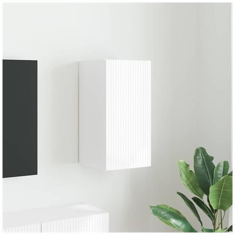 Mobile TV da parete Bianco Lucido 30 x 31 x 60 cm - Foto 2