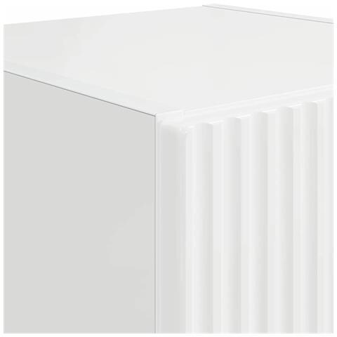 Mobile TV da parete Bianco Lucido 30 x 31 x 60 cm - Foto 9