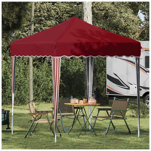 Tenda per feste a pop-up 195 x 195 x 245 cm Borgogna - Foto 2