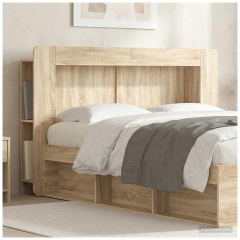 Testata del letto Rovere Sonoma Legno ingegnerizzato - Foto 2