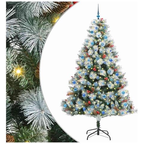 Albero di Natale artificiale Verde e bianco 240 cm - Foto 1