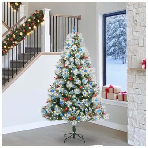 Albero di Natale artificiale Verde e bianco 240 cm - Foto 2