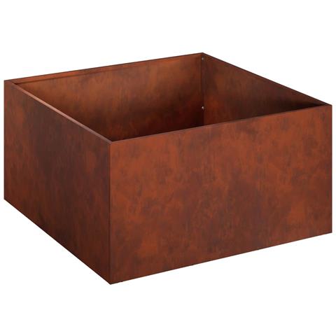 Vaso da giardino Ruggine 60 x 60 x 30 cm Acciaio Corten - Foto 1