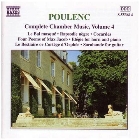 Poulenc Francis - Musica Da Camera (integrale) Vol. 4: Le Bal Masque', Le Bestiaire, 4 Poemi Di Jac - Foto 1