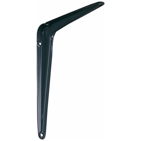 Mensola Nervata In Acciaio Verniciato Nero 300x250 mm 24pz - Foto 1
