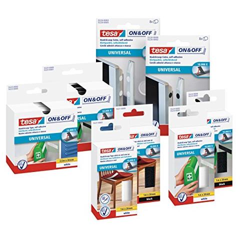 Tesa 84460 Velcro ADES. RETT. 1X20 Bianco - Foto 2