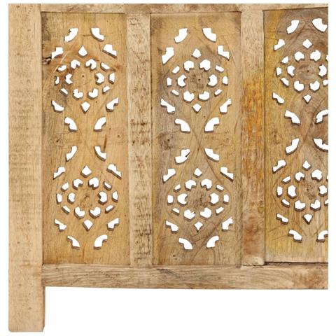 Divisorio A 5 Pannelli Intagliato 200x165cm Massello Di Mango - Foto 7