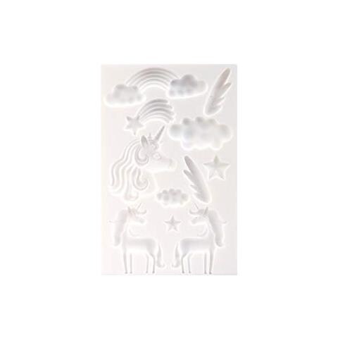 Stampo In Silicone Per Argilla Polimerica - Unicorno - 20 X 13 Cm - Foto 2