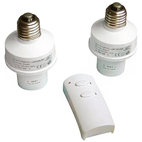Base Lampadina 2 Pezzi E27 Radiocomandate - 30m Di Distanza - Norme Ce Rohs - Foto 1