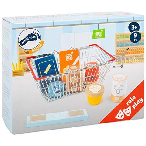 Piccolo Foot Set Di Alimenti Nel Cestino Della Spesa Freshin Legnogiochi Vieni Accessorio Per La Cucina Ed Ci Negozietto Da Gioco Giocattolimulticolore11443 - Foto 4