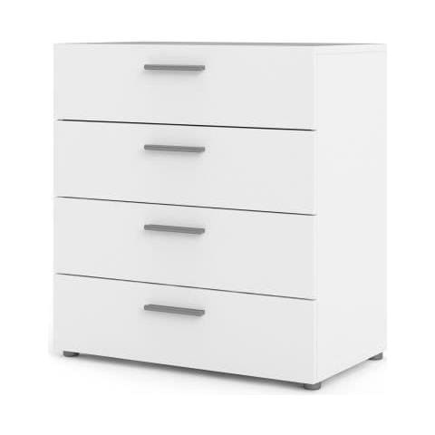 Tyhja Cassettiera Con 4 Cassetti - Bianco - L 70 X P 40 X H 75 Cm - Foto 1