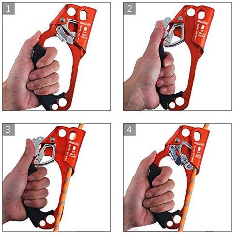 Mano Ascender Rock Climbing Albero Del Arborist Rappelling Gear Attrezzatura Corda Morsetto Per 8-13mm Rope - Foto 2