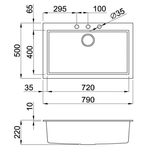 LAV. QUADRA 130 76x44 1V TITANIUM 73 SOTTO TOP TIT - Foto 2