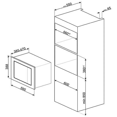 FMI325X Forno Microonde da Incasso con Grill Capacità 26 Litri Potenza 900 Watt Colore Inox antimpronta - Foto 4