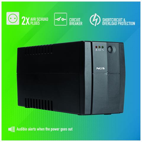 NGS ??FORTRESS 900 V3 gruppo di continuità (UPS) Standby (Offline) 0,9 kVA 720 W 2 presa (e) AC - Foto 2