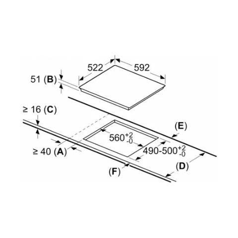 Piano Cottura PIF 651FC1E a Induzione 4 Zone Cottura da 59.2 cm Colore Nero - Foto 5