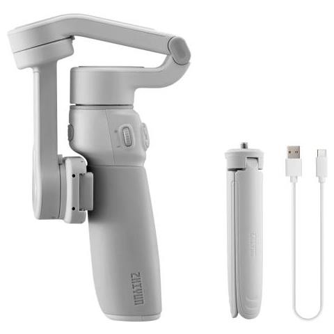 Tech Smooth Q4 Stabilizzatore Per Fotocamera Per Smartphone Bianco, Grigio - Foto 1