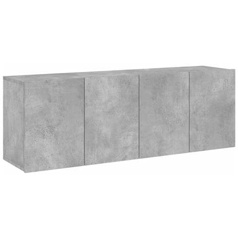 Mobili Tv A Parete 2pz Grigio Cemento 60x30x41 Cm - Foto 2