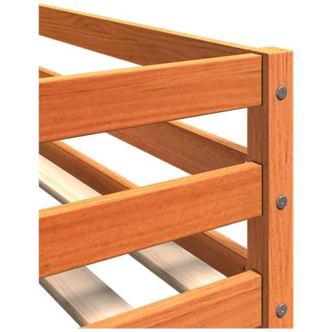 Letto A Castello Marrone Cera 75x190 Cm In Legno Di Pino - Foto 2