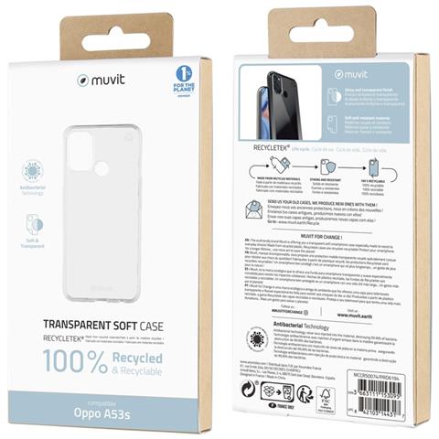 Cover Per Oppo A53s Recycletek Flessibile, Trasparente - Foto 2