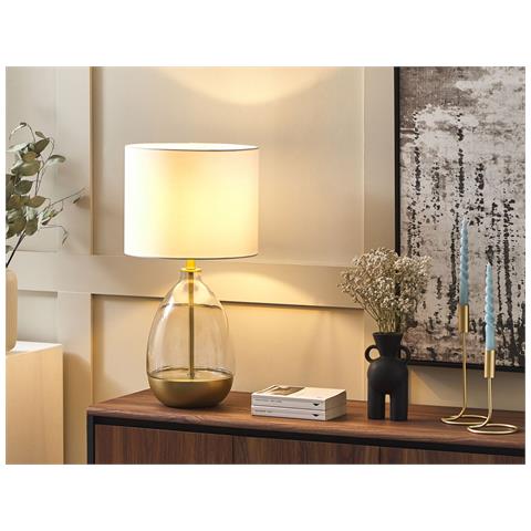 Lampada Da Tavolo Okari Vetro Bianco - Foto 1