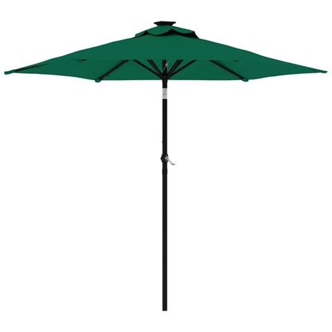 Ombrellone Giardino Con Palo In Acciaio Verde 225x225x212 Cm - Foto 2