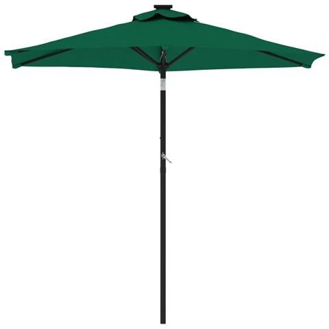 Ombrellone Giardino Con Palo In Acciaio Verde 225x225x212 Cm - Foto 3