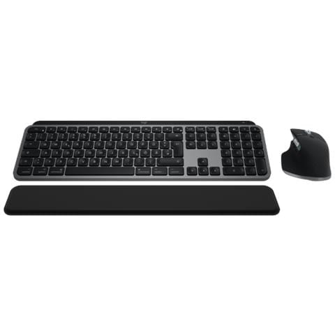 Mx Keys S Combo For Mac Tastiera Mouse Incluso Rf Senza Fili + Bluetooth Qwertz Tedesco Alluminio, Nero - Foto 2