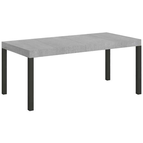 Tavolo Allungabile 90x90/246 Cm Everyday Premium Cemento Telaio Antracite - Foto 1