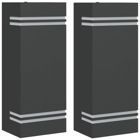 Applique Da Esterno 2 Pz Nere In Acciaio Inossidabile - Foto 2