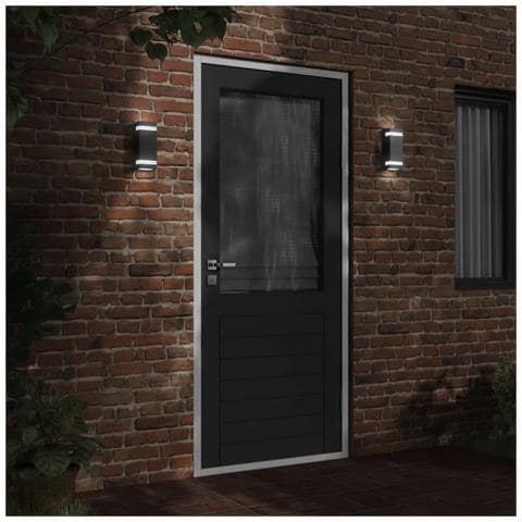 Applique Da Esterno 2 Pz Nere In Acciaio Inossidabile - Foto 3