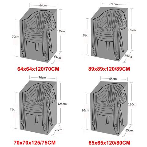Copertura Impermeabile Per Poltrona Reclinabile Da Giardino 65x65x120/80cm Tessuto Oxford 210d - Foto 2
