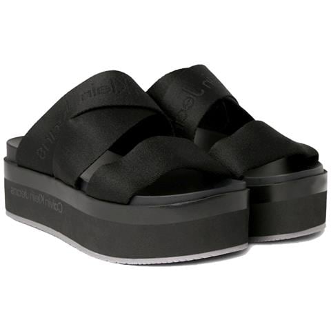 Flatform Sandal Webbing Sandali Sintetico Scarpe Donna Nero Eu 39, Yw0yw01361 0gt - Foto 1