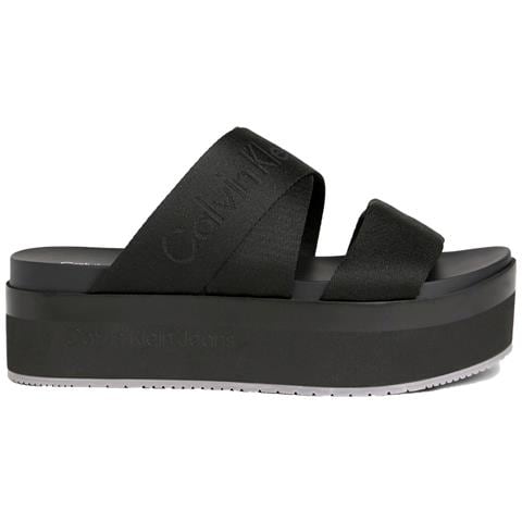 Flatform Sandal Webbing Sandali Sintetico Scarpe Donna Nero Eu 39, Yw0yw01361 0gt - Foto 2