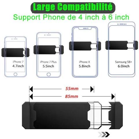 Supporto Per Cellulare, Adatto A Ios & Telefoni Android, Bracci Regolabili, Design Antiscivolo, Adatto A Tutti I Modelli Di Auto - Foto 2