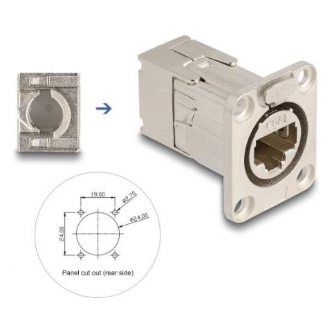Connettore Integrato Rj45 Tipo-d Con Connessione Lsa Cat. 6a Stp Metallo - Foto 2