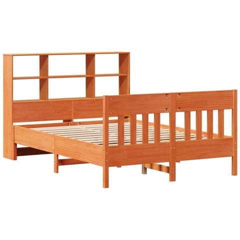 Letto Senza Materasso Marrone Cera 120x190 Cm In Legno Di Pino - Foto 3