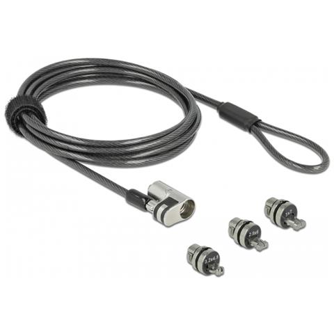 20676 cavo di sicurezza Nero, Argento 2 m - Foto 1