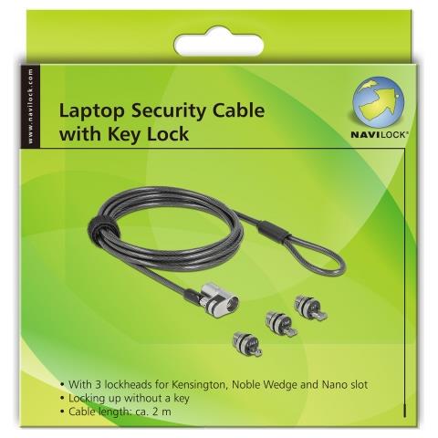 20676 cavo di sicurezza Nero, Argento 2 m - Foto 2