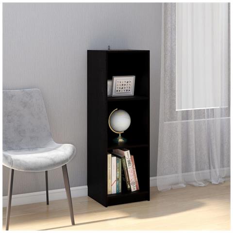 Lusso Casadino - Libreria/divisorio Nero 36x33x110 Cm In Legno Massello Di Pino - Foto 8