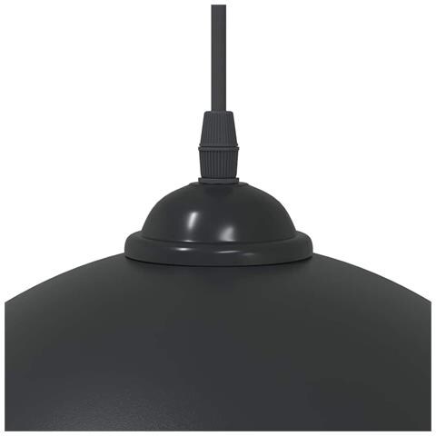 Lampada a Sospensione 2 pz Regolabile E27 Nero Ø 30 cm Metallo - Foto 9