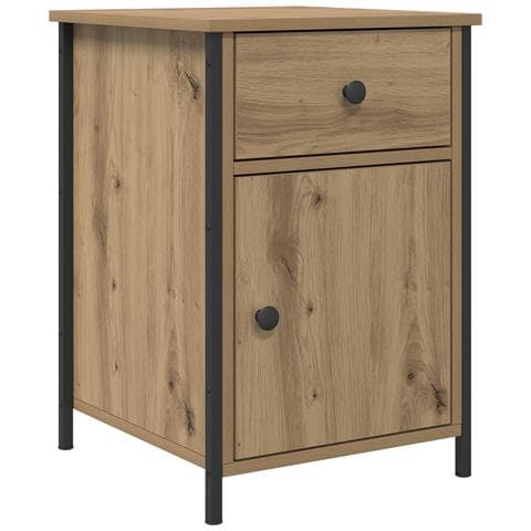 Comodino in rovere artigianale 40x42x60 cm Legno ingegnerizzato - Foto 1