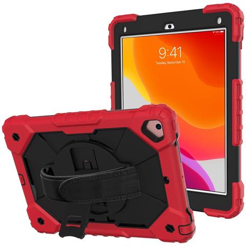 Custodia Per Samsung Galaxy Tab A7 Con Supporto E Tracolla Rossa - Foto 1