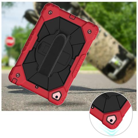 Custodia Per Samsung Galaxy Tab A7 Con Supporto E Tracolla Rossa - Foto 4
