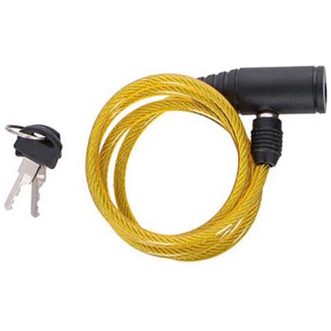 Antifurto A Spirale Da 65 Cm Per Bicicletta Con 2 Chiavi, Arancione - Foto 1