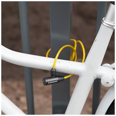 Antifurto A Spirale Da 65 Cm Per Bicicletta Con 2 Chiavi, Arancione - Foto 3