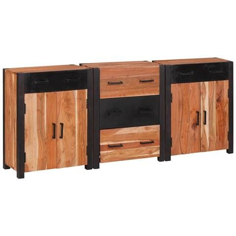 Credenza con cassetto 3 pcs Marrone 165 x 30 x 75 cm - Foto 1