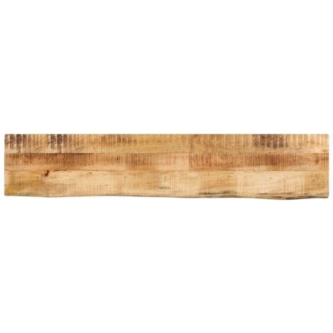 Piano Tavolo 160x30x2,5 cm Bordi Vivi Legno di Mango Grezzo - Foto 1