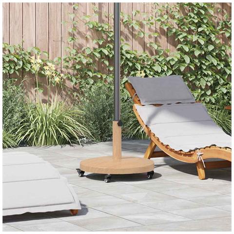 Base per Ombrello da Esterno Legno chiaro 48 x 48 x 32 cm - Foto 2